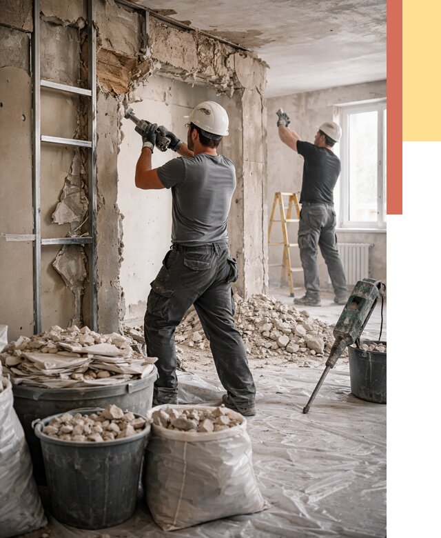 Демонтажные работы в Нефтеюганске от 2745 руб. — услуги и цена под ключ | ОТДЕЛОЧНИК-Нфт