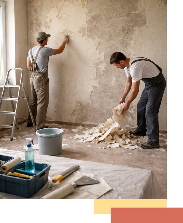 Снятие старых обоев в Нефтеюганске быстро и качественно