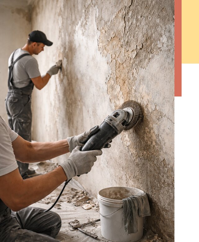 Снятие и удаление краски со стен в Нефтеюганске от 2135 руб. — ОТДЕЛОЧНИК-Нфт