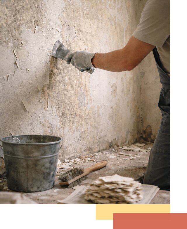 Удаление старой краски со стен в Нефтеюганске качественно и быстро