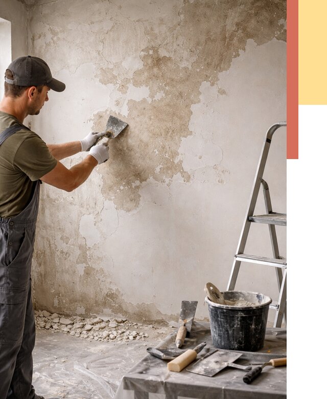 Снятие старой шпаклевки в Нефтеюганске от 1881 руб. — быстро и недорого | ОТДЕЛОЧНИК-Нфт