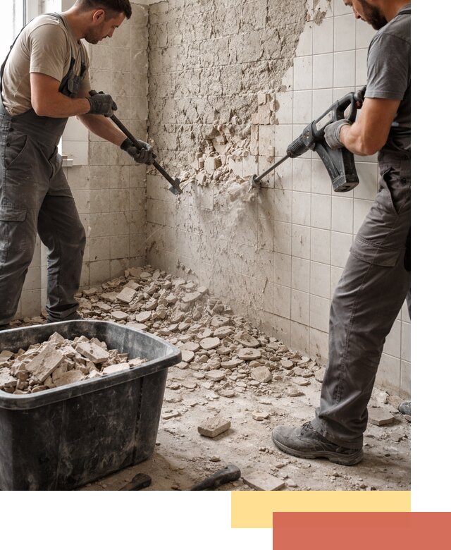 Демонтаж плитки со стен в Нефтеюганске быстро и аккуратно