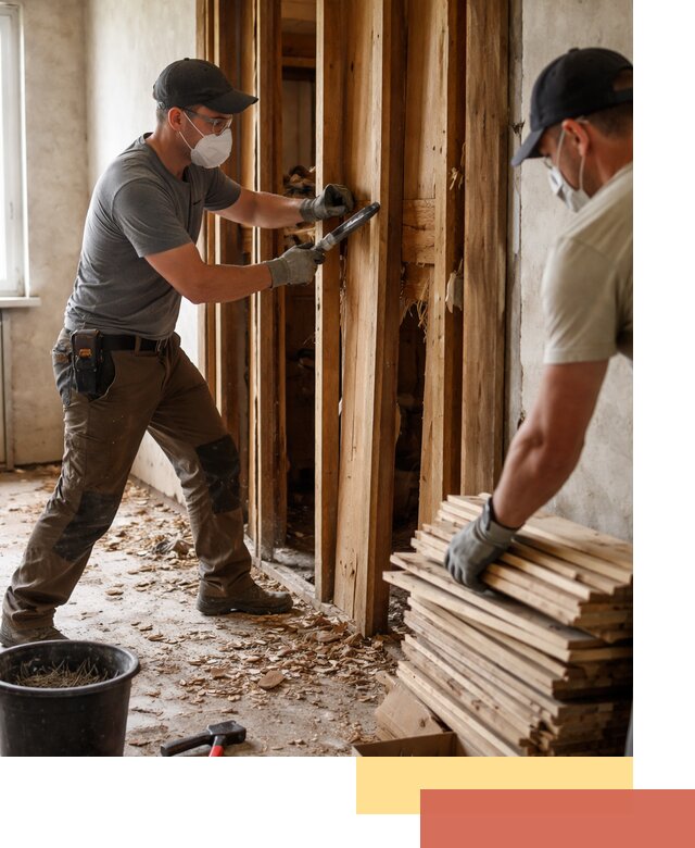 Демонтаж деревянных перегородок в Нефтеюганске быстро и аккуратно