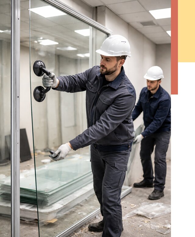 Демонтаж стеклянных перегородок в Нефтеюганске от 3254 руб. — быстро и недорого | ОТДЕЛОЧНИК-Нфт