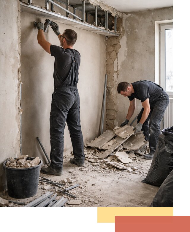 Демонтаж короба из гипсокартона в Нефтеюганске быстро и аккуратно