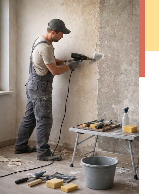 Очистка стен от клея в Нефтеюганске от 1881 руб. — снятие и удаление клея со стен | ОТДЕЛОЧНИК-Нфт