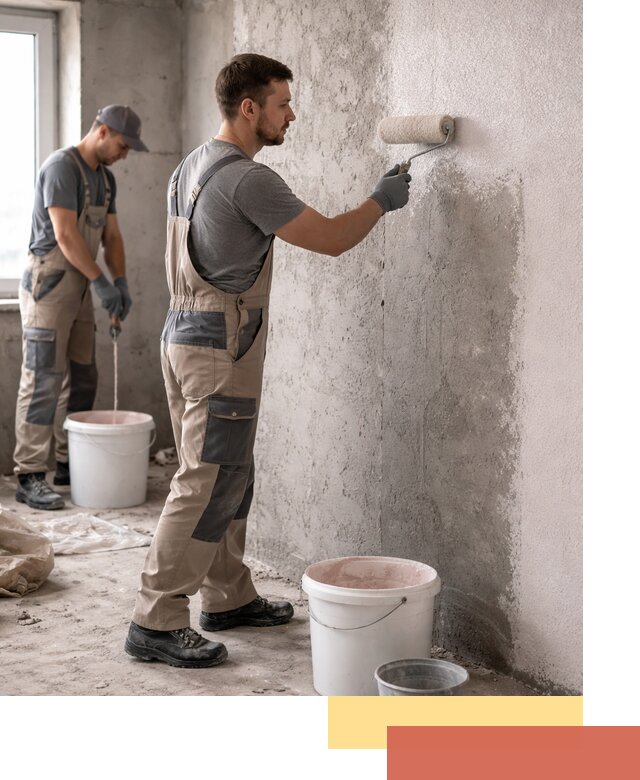 Нанесение бетоноконтакта на стены в Нефтеюганске для последующей отделки