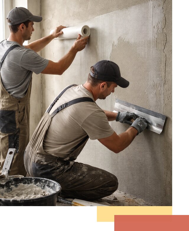 Армирование стен стеклосеткой в Нефтеюганске для прочной отделки