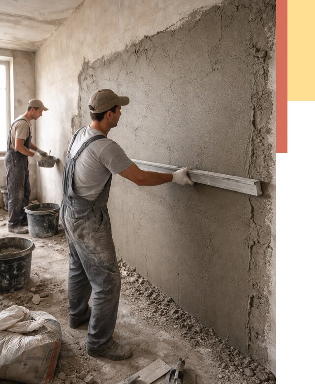 Цементная штукатурка стен в Нефтеюганске от 4576 руб/м2 — быстро и недорого | ОТДЕЛОЧНИК-Нфт