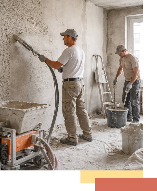 Машинная штукатурка стен в Нефтеюганске — быстро и качественно