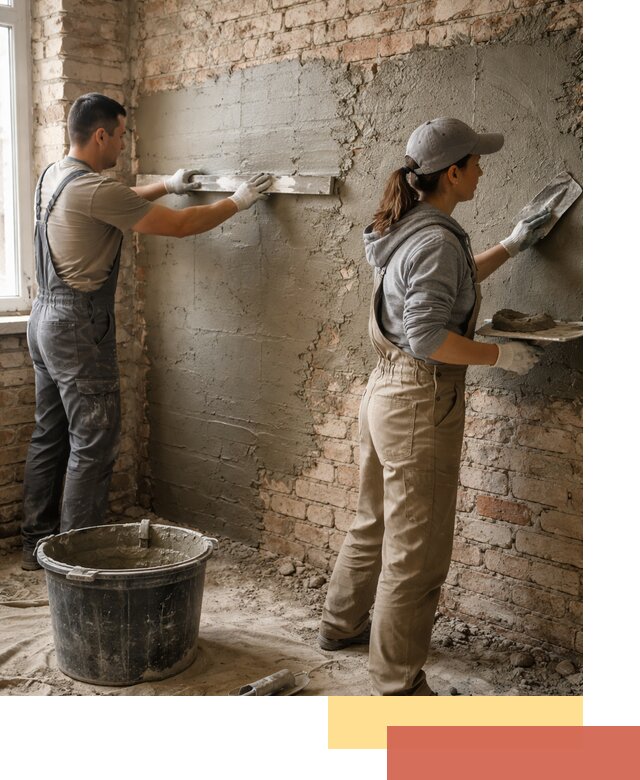 Штукатурка кирпичных стен в Нефтеюганске — качественно и надежно