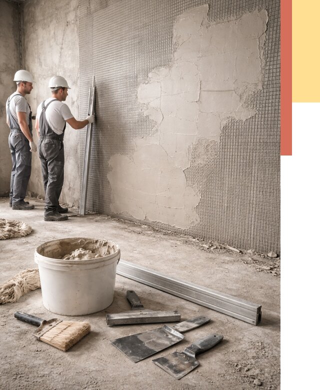 Штукатурка стен по сетке в Нефтеюганске от 5592 руб./м2 — быстро и недорого | ОТДЕЛОЧНИК-Нфт