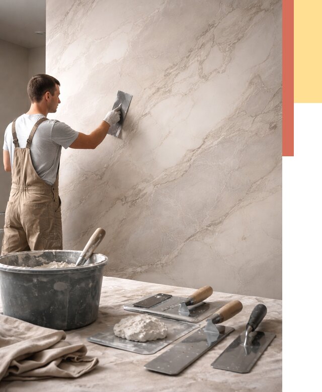 Декоративная штукатурка под мрамор в Нефтеюганске от 2847 руб./м² — быстро и недорого | ОТДЕЛОЧНИК-Нфт