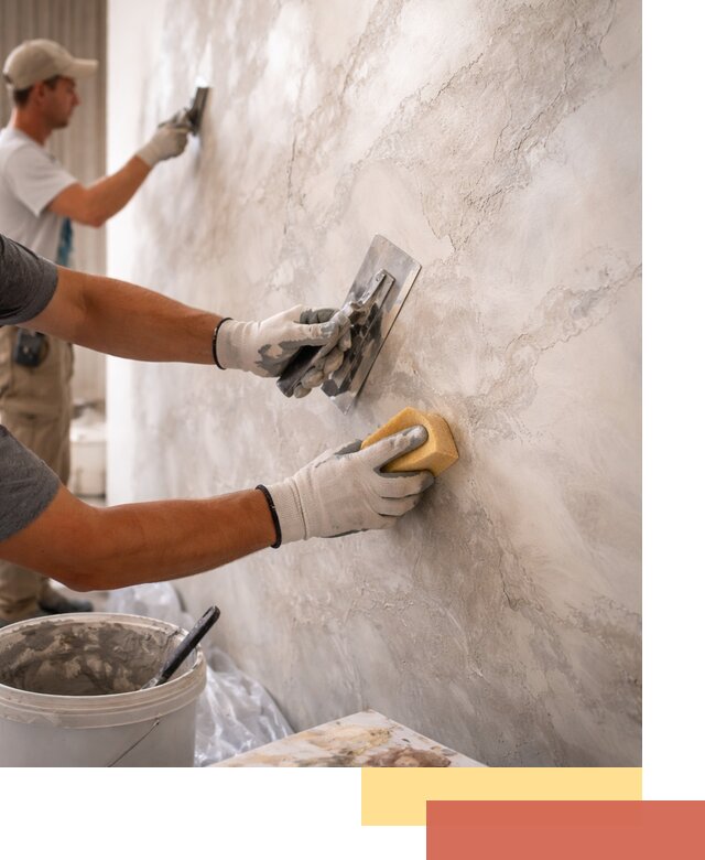 Декоративная штукатурка под мрамор в Нефтеюганске для стен и потолков