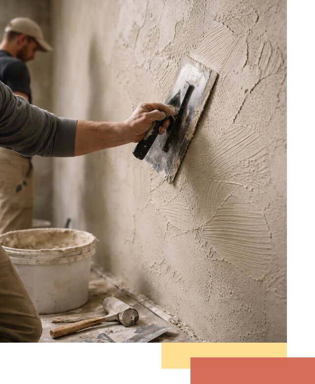 Фактурная штукатурка стен в Нефтеюганске — монтаж, отделка, реставрация