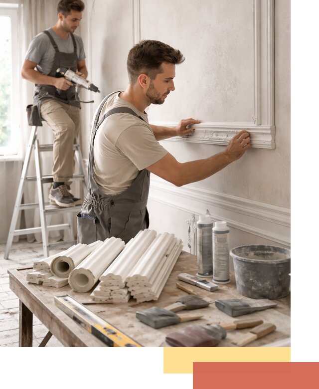 Монтаж лепнины на стены в Нефтеюганске профессионально и качественно