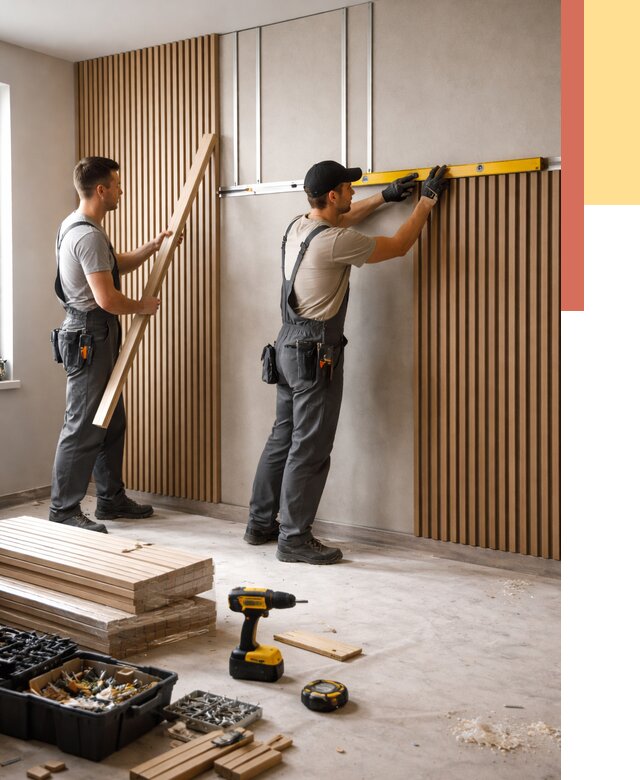 Монтаж реечных панелей на стены в Нефтеюганске от 1220 руб. — быстро и недорого | ОТДЕЛОЧНИК-Нфт