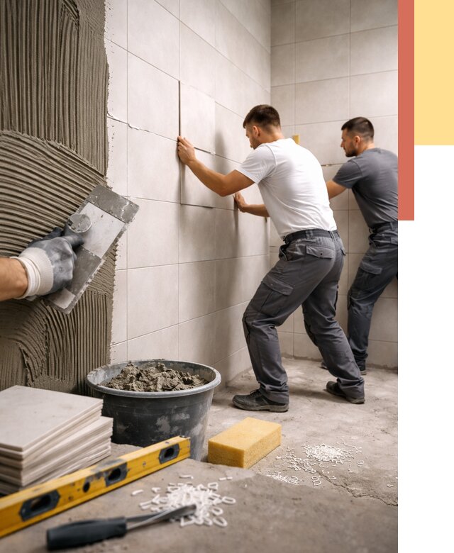 Укладка плитки на стены в Нефтеюганске от 864 руб. — качественно и недорого | ОТДЕЛОЧНИК-Нфт