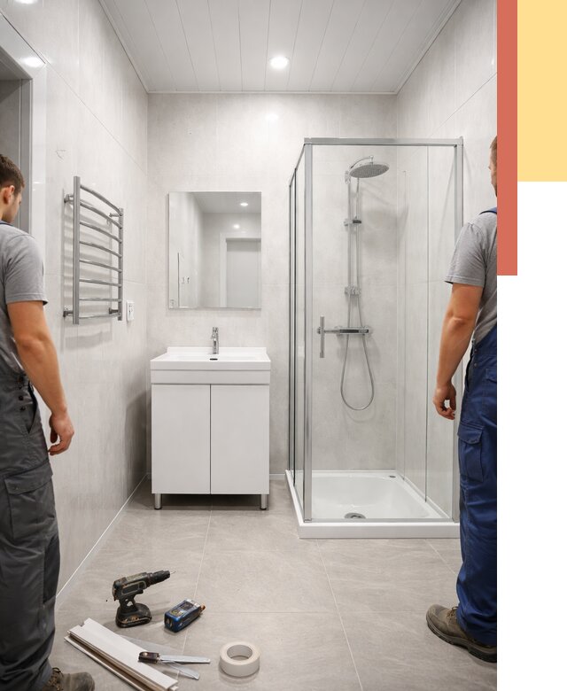 Отделка ванной комнаты панелями ПВХ в Нефтеюганске от 4576 руб. за м2 | ОТДЕЛОЧНИК-Нфт