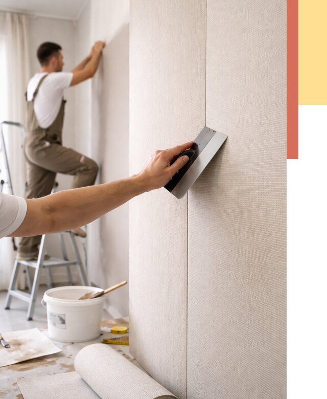 Поклейка текстильных обоев в Нефтеюганске от 4576 руб. под ключ | ОТДЕЛОЧНИК-Нфт