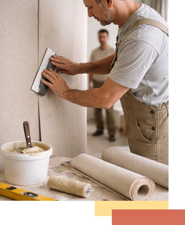 Поклейка текстильных обоев в Нефтеюганске профессионально и аккуратно