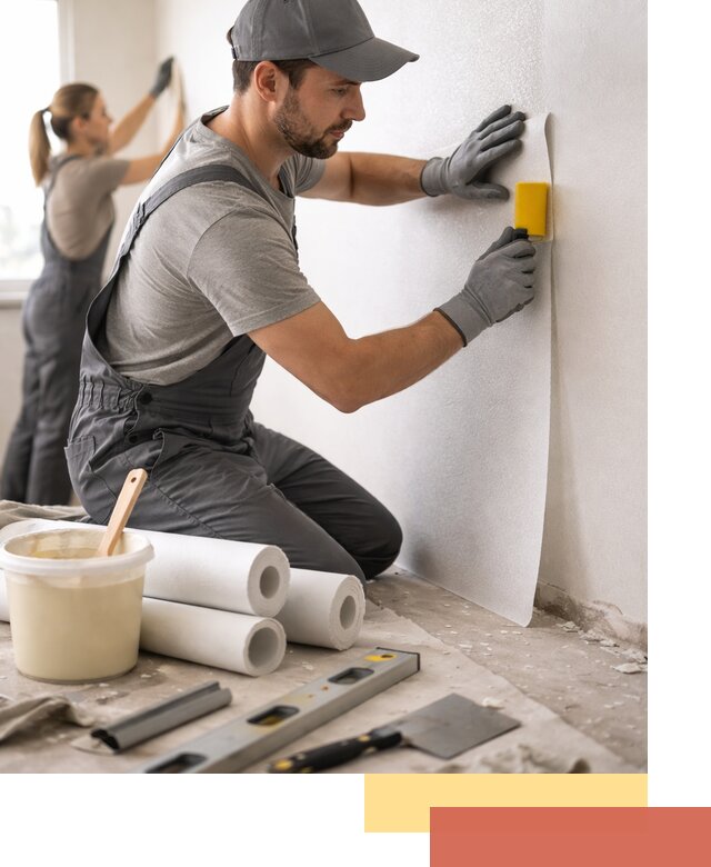 Поклейка стеклообоев профессионально в Нефтеюганске