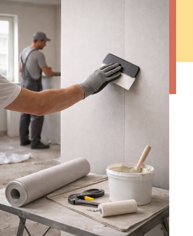 Поклейка обоев под покраску в Нефтеюганске от 3559 руб. за м2 | ОТДЕЛОЧНИК-Нфт