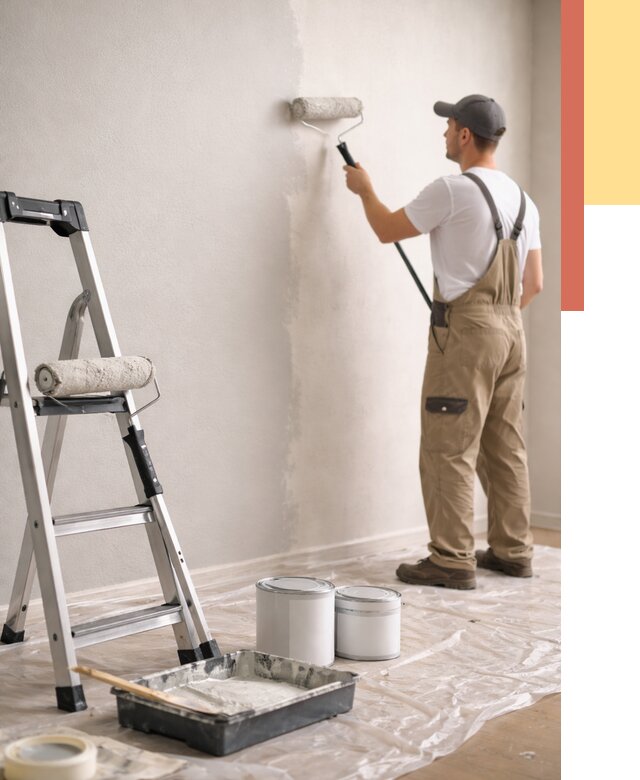 Покраска стен латексной краской в Нефтеюганске от 4576 руб. за м2 | ОТДЕЛОЧНИК-Нфт