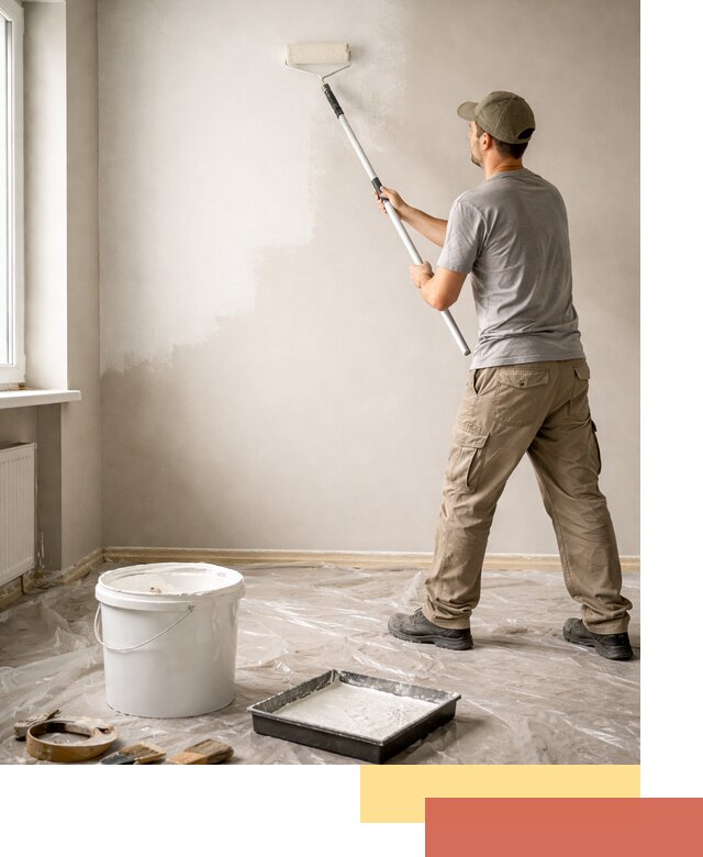 Покраска стен латексной краской в Нефтеюганске качественно и быстро