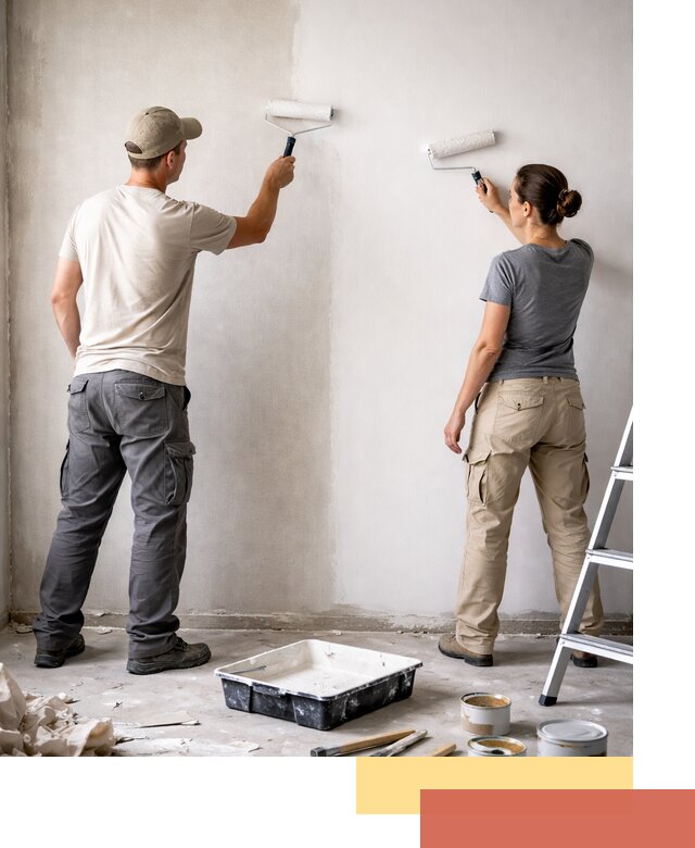 Окраска стен по стеклохолсту в Нефтеюганске качественно и долговечно