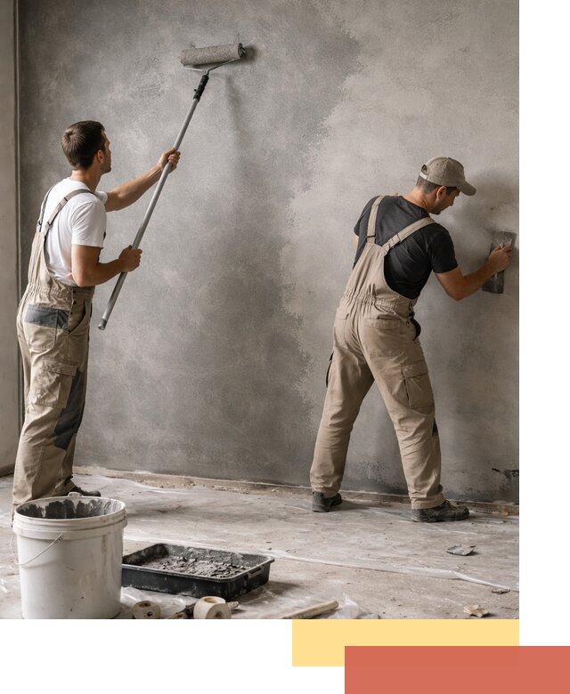 Покраска стен под бетон в Нефтеюганске профессионально и недорого