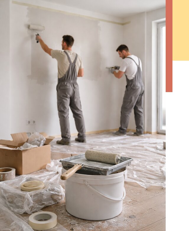 Покраска стен в квартире в Нефтеюганске от 2542 руб/м2 — быстро и недорого | ОТДЕЛОЧНИК-Нфт