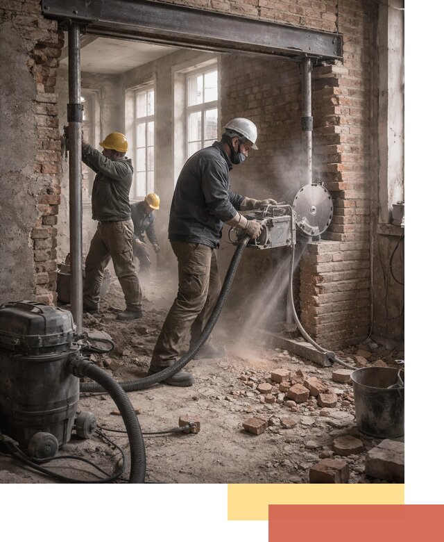 Прорезка проема в стене под дверной или оконный проем в Нефтеюганске