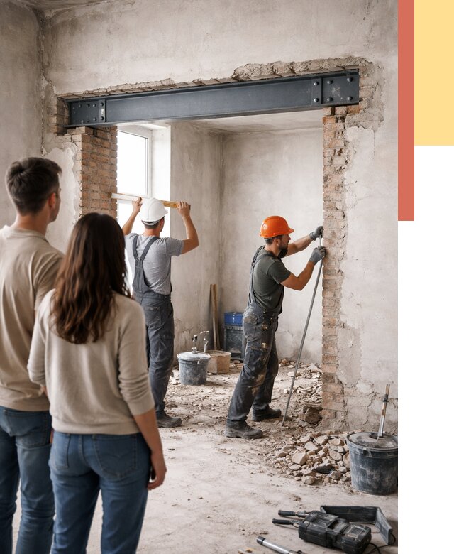 Усиление проема в стене в Нефтеюганске от 9660 руб. — усиление дверного проема металлоконструкцией | ОТДЕЛОЧНИК-Нфт