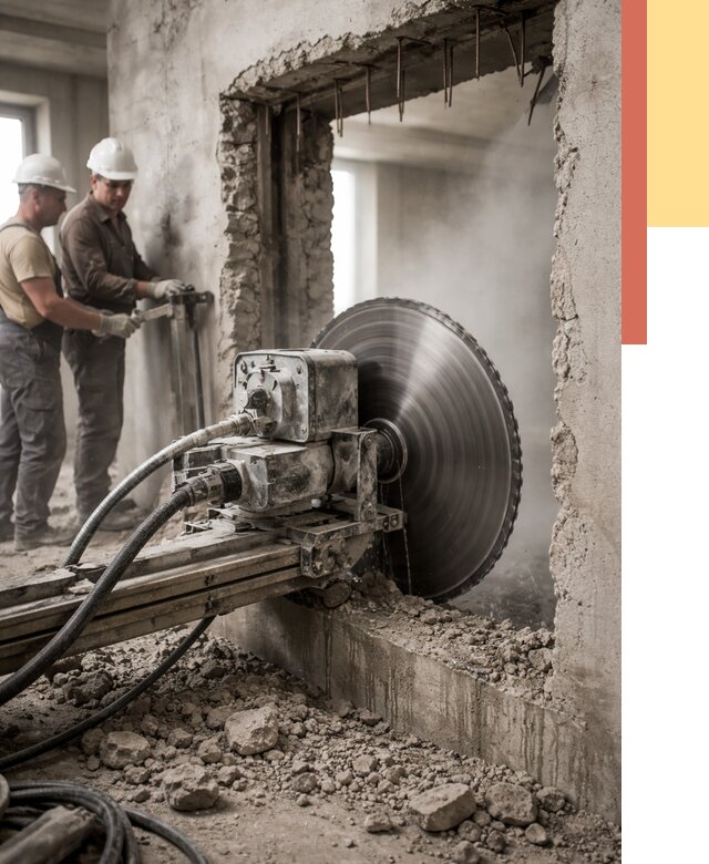 Алмазная резка проемов в Нефтеюганске от 4576 руб. быстро и недорого | ОТДЕЛОЧНИК-Нфт