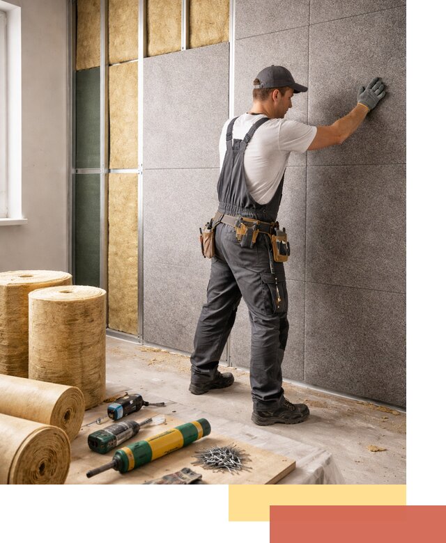 Профессиональная шумоизоляция стен в Нефтеюганске для квартиры и офиса