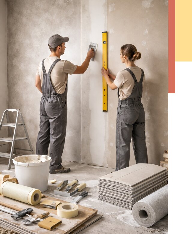 Отделка стен в Нефтеюганске от 1525 руб/м² — недорого, быстро, под ключ | ОТДЕЛОЧНИК-Нфт