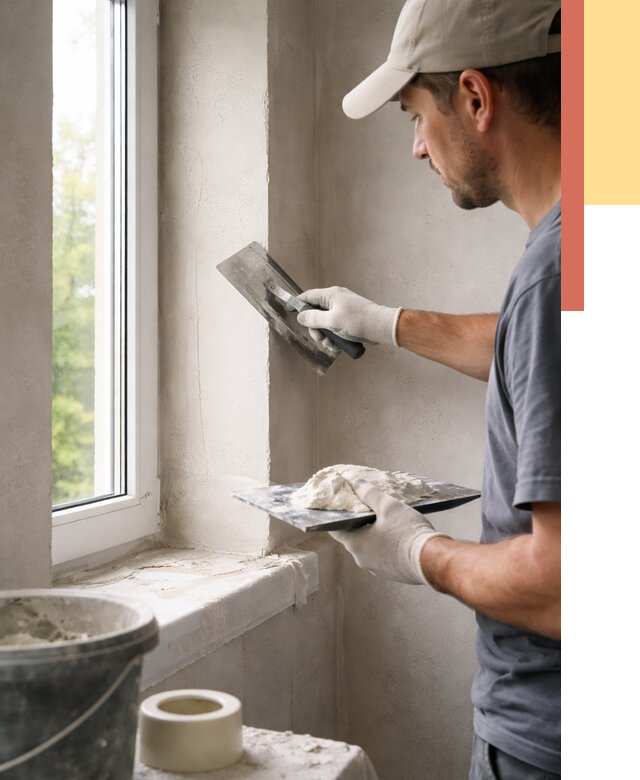 Штукатурка откосов в Нефтеюганске от 4576 руб/м² — услуги и выравнивание под ключ | ОТДЕЛОЧНИК-Нфт