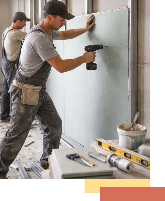 Кладка влагостойких перегородок ПГП в Нефтеюганске