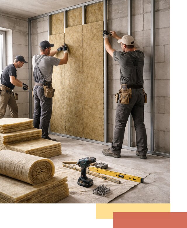 Шумоизоляция перегородок из блоков в Нефтеюганске — монтаж и защита шумоизоляцией