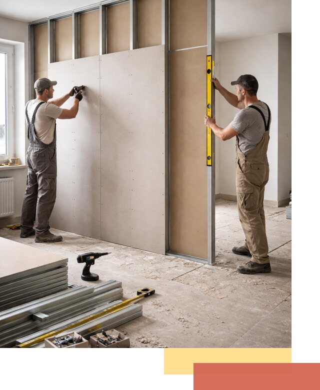 Зонирующая перегородка из гипсокартона под ключ в Нефтеюганске