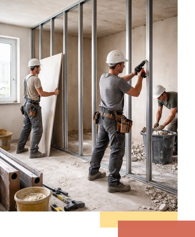 Перенос гипсокартонной перегородки в Нефтеюганске профессионально и быстро