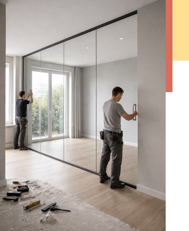 Изготовление стеклянных перегородок в Нефтеюганске от 12557 руб. под ключ | ОТДЕЛОЧНИК-Нфт