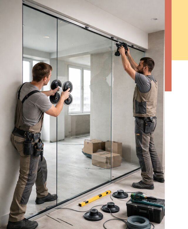 Монтаж стеклянных перегородок в Нефтеюганске от 6609 руб. | ОТДЕЛОЧНИК-Нфт