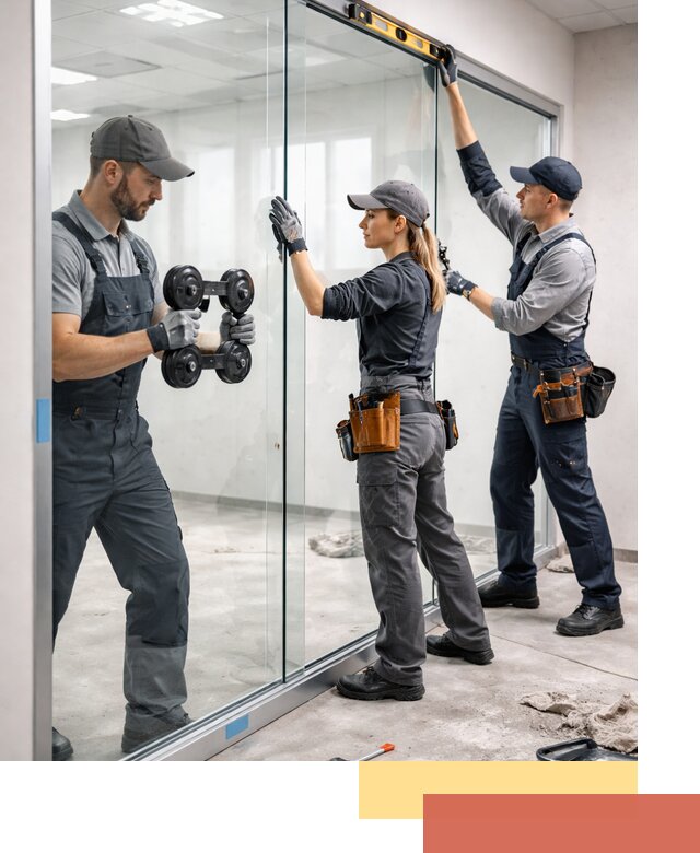 Профессиональный монтаж стеклянных перегородок в Нефтеюганске