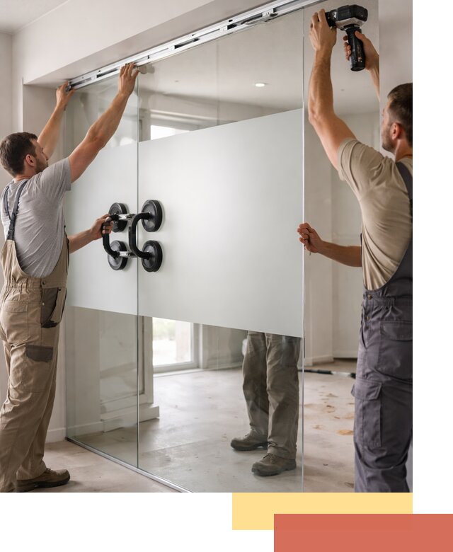 Матовые стеклянные перегородки под ключ в Нефтеюганске