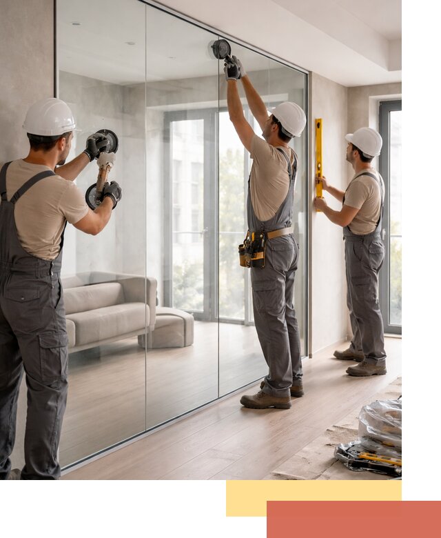 Перегородки из закаленного стекла в Нефтеюганске для офисов и квартир