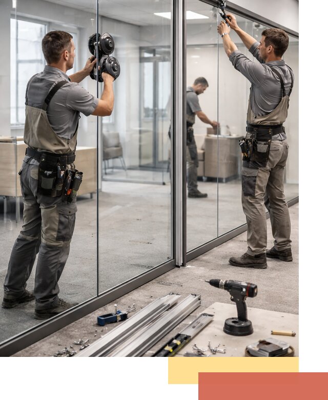 Стеклянные офисные перегородки под ключ в Нефтеюганске