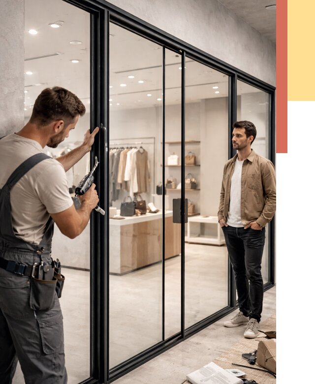 Стеклянные перегородки для магазинов в Нефтеюганске от 8338 руб. под ключ | ОТДЕЛОЧНИК-Нфт