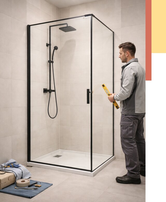 Стеклянные перегородки для душа в Нефтеюганске от 12710 руб. | Монтаж под ключ — ОТДЕЛОЧНИК-Нфт